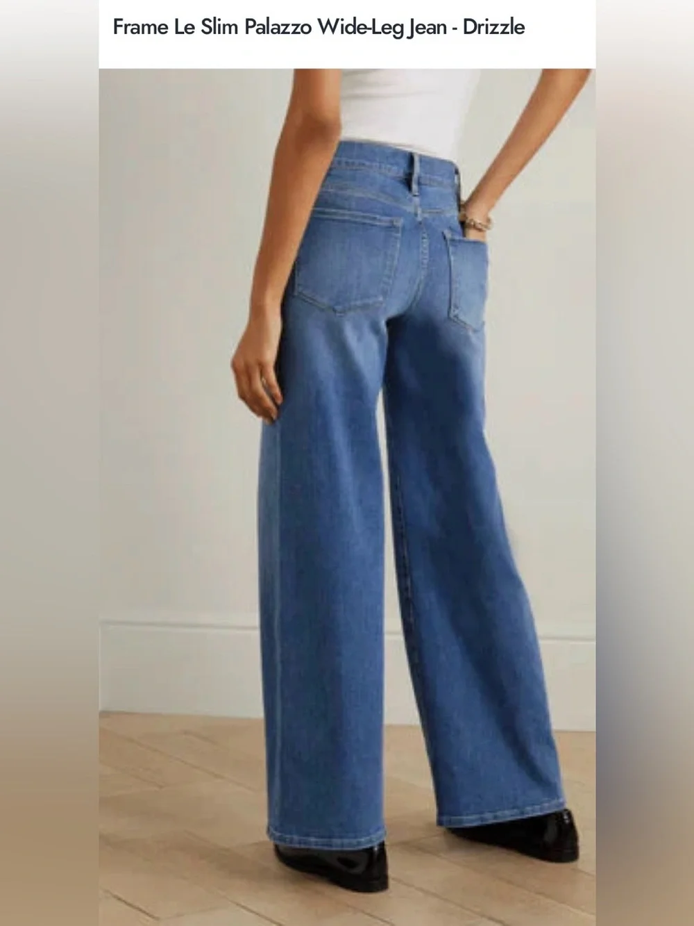 NWT Frame Le Slim Palazzo
Jeans in Drizzle, Size 25 - Picture 4 of 10